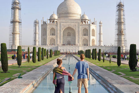 Da Jaipur: Escursione guidata privata al Taj Mahal e al Forte di AgraDa Jaipur: gita giornaliera guidata privata al Taj Mahal e al forte di Agra