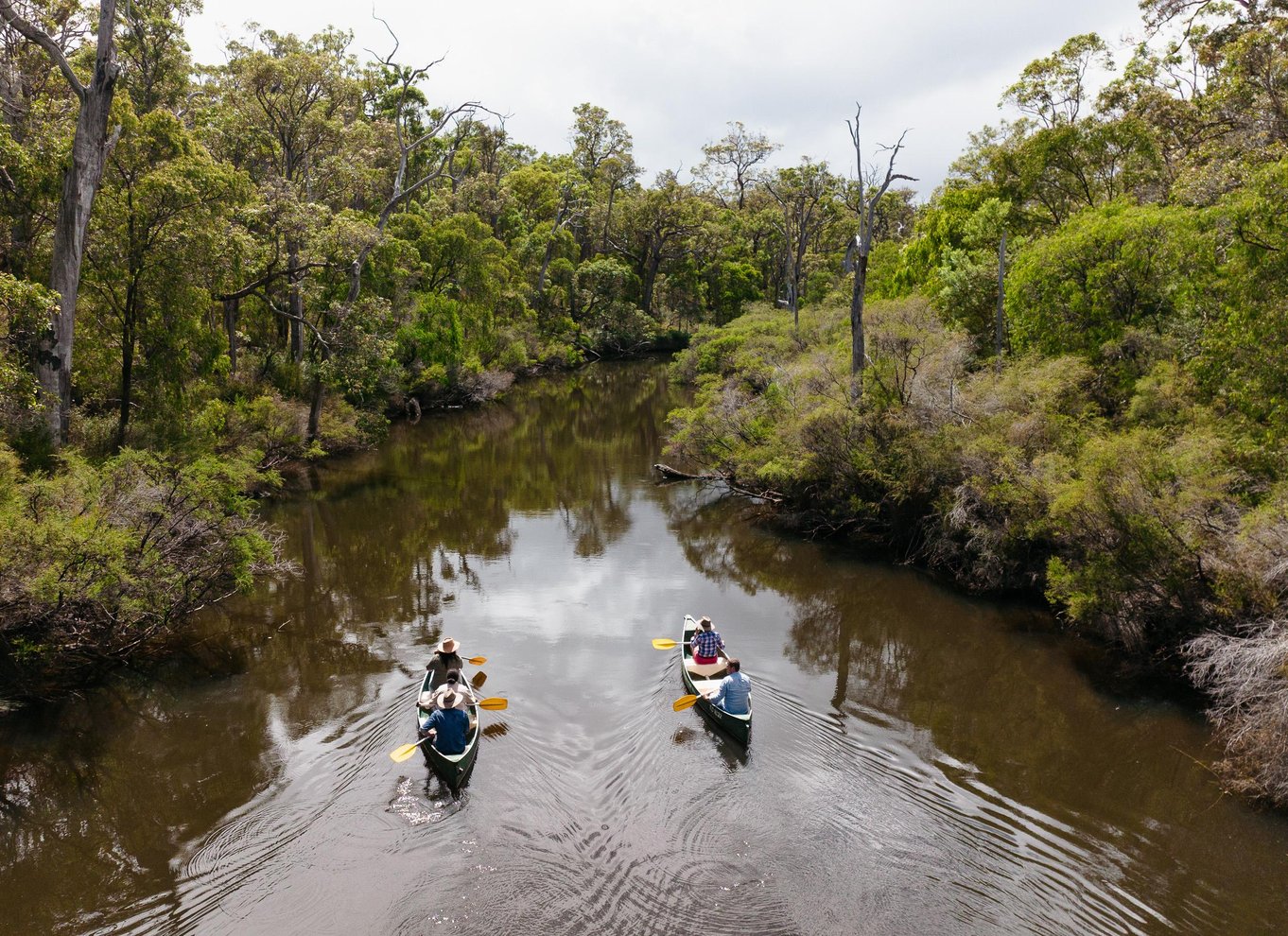 Margaret River: Guidet kano- og 4x4-tur med frokost og vin