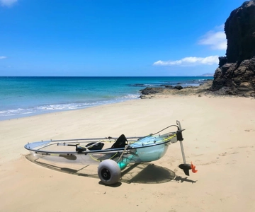 Fuerteventura: Transparante elektrische kajaks met gids