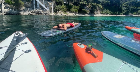 Nizza: Villefranche-sur-Mer E-Bike und Paddleboard Tour