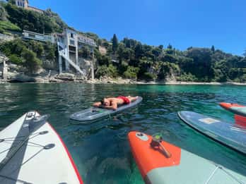 Nice - en trevlig dag Villefranche-sur-Mer E-Bike och paddleboard-tur