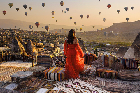 Antalya: Cappadocia Tour with Cave Hotel & Balloon Watching Tour w/ Standard Hotel, 2 Meals, Balloon Watching & Sunset