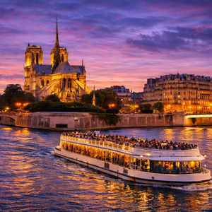 Paris: Illuminated Evening River Cruise & Waffle Tasting