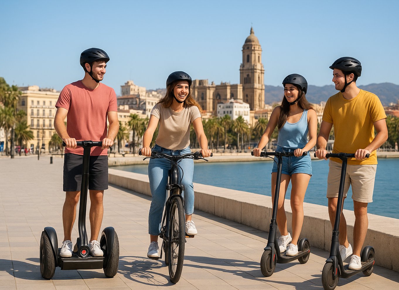 Malaga: Segway-tur til Gibralfaro-borgen, tyrefægterarenaen og havnen
