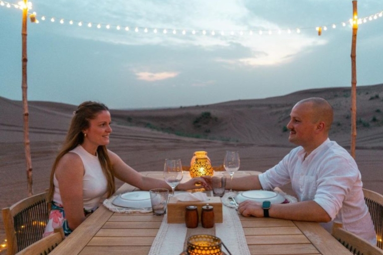 From Dubai: Private Dinner in the Dunes in Mleiha Private Dinner