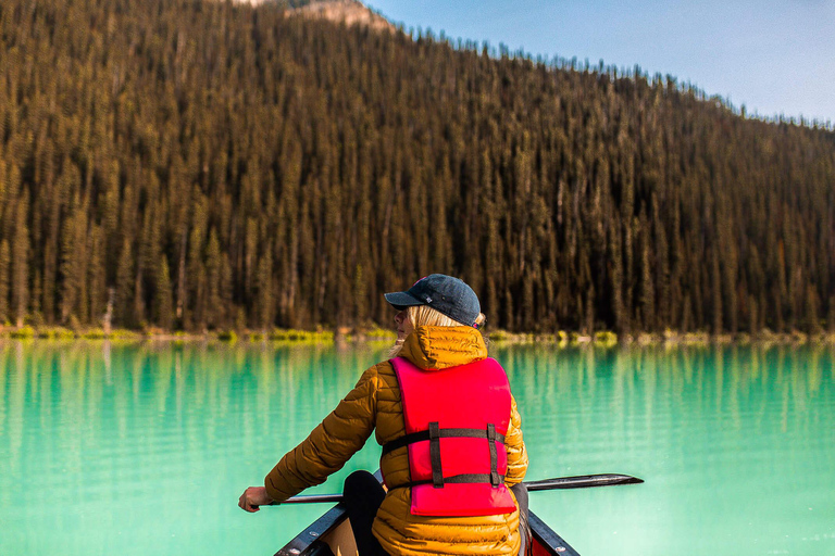 Banff: Lake Louise Guided Canoe & Moraine Lake Tour