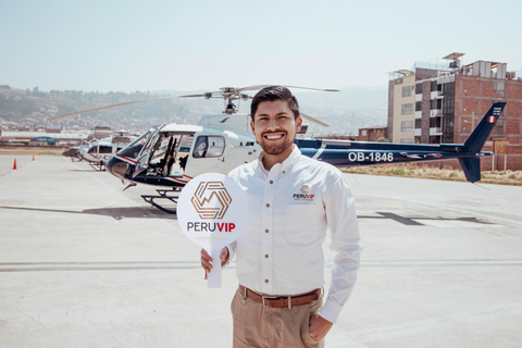 Cusco: Helikoptervlucht over de Heilige Vallei inclusief picknick