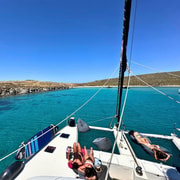 Mykonos Cruise: Prosecco, BBQ, Sailing Demo & Delos Stop
