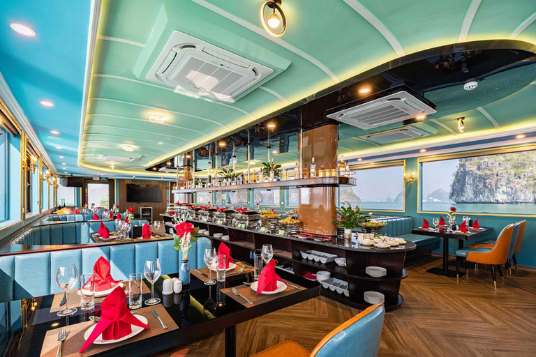 Hanoi: Aurora Halong Day Cruise - Lunch, Kayak, Swim, Cave from Halong: Cruise with Buffet, Kayaking (No transfer)