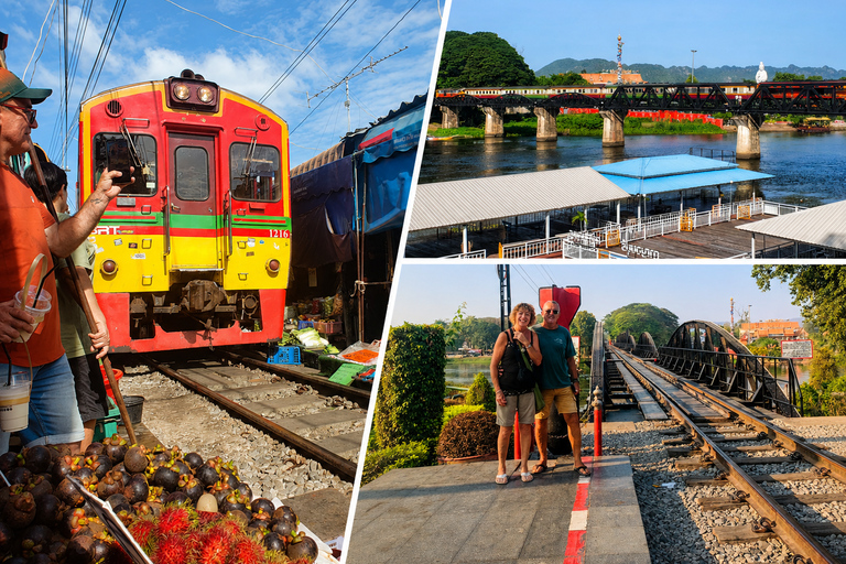 Maeklong, Damnoen Floating Market & River Kwai Private Tour Full day with Guide
