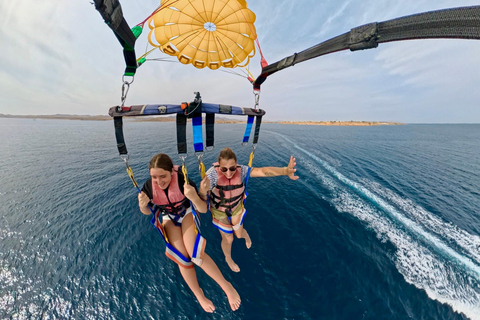 Sharm El Sheikh: Parasailing and Water Ride Combo Double Parasailing (Total 150kg) + 1 Water Ride