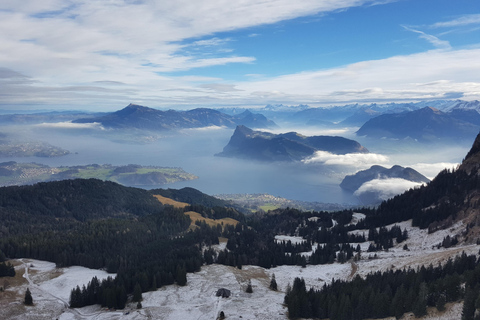 Winter Panorama Mount Pilatus: Small Group Tour from Basel Pilatus (Winter) small group tour from Basel