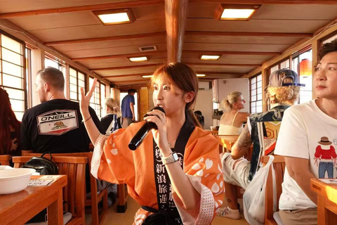Tokyo Limited-Date Cherry Blossom Route Cruise & Show & Meal Sakura Exclusive: 90-Min Night Cruise & Show & Sukiyaki