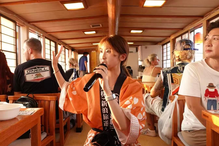 Tokyo Limited-Date Cherry Blossom Route Cruise & Show & Meal Sakura Exclusive: 90-Min Night Cruise & Show & Sukiyaki