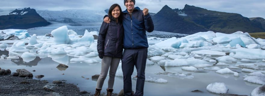 Visite privée des joyaux glaciaires : côte sud et plage de diamants