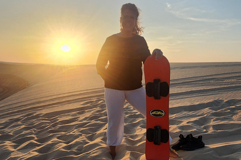 Sunrise or Sunset desert Safari with Sandboarding in Qatar