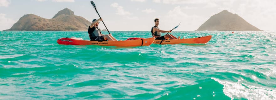 Kailua, Oahu : Visite guidée en vélo électrique et en kayak des îles Mokulua