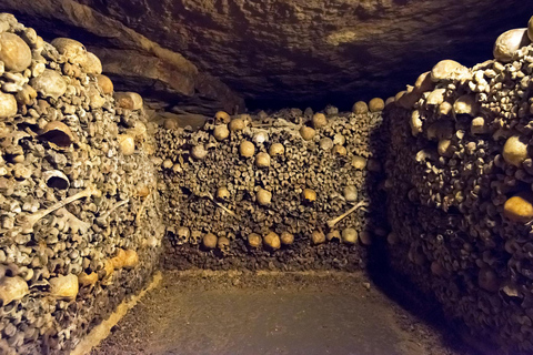 Parijs: Catacombenrondleiding en rondvaart op de SeineParijs: Catacomben voorrangstoegang met gids