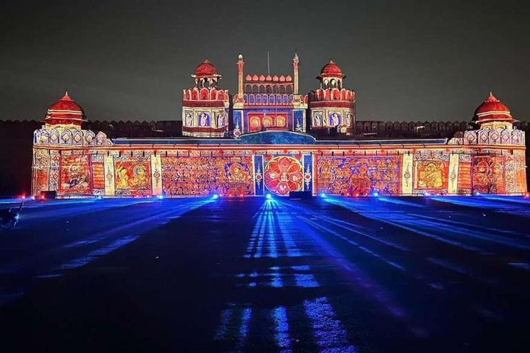 Delhi: Red Fort Light Show & Akshardham Temple by Car