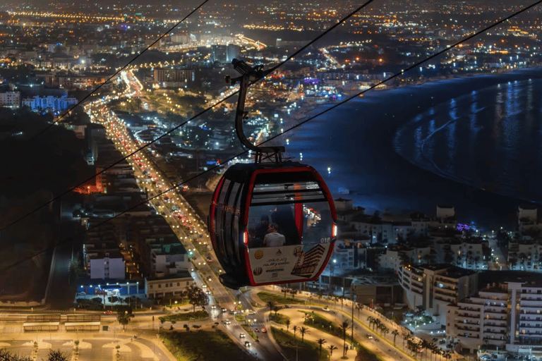 Agadir: biglietto A/R per la funivia panoramica notturna a 360°Agadir: biglietto A/R per la funivia con vista panoramica a 360°