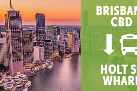 BRISBANE : NAVETTE TANGALOOMA DE CBD À HOLT ST WHARF
