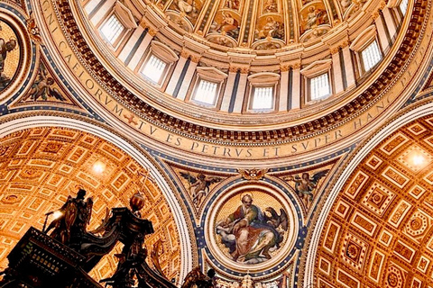 St.Peter’s Basilica tour, Grottoes, papal tomb & Dome access Guided tour of St.Peter’s Basilica, Grottoes, papal tomb.