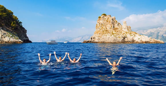 Sorrento Boat Tour with Swimming Stop Along the Coast