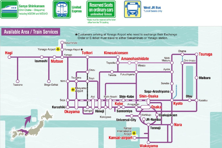 JR West : Kansai-San&#039;in Area Pass