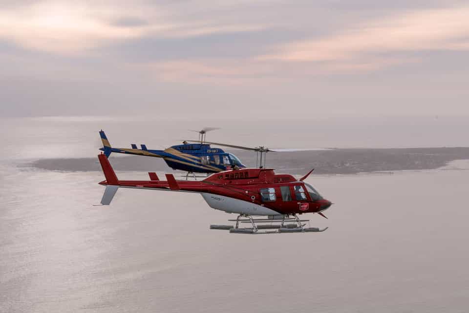 Vuelo en helicóptero de Ciudad del Cabo a Robben Island: 18 minutos.