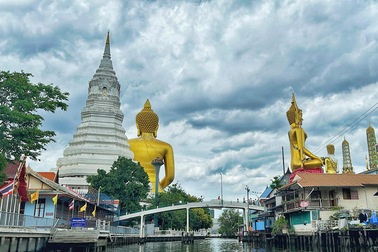 Bangkok Chao Phraya Cruise with Luxury Buffet & Open Deck Private Transfer |Wat Paknam+Chao Phraya Night Cruise Buffet
