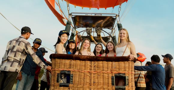 From Krong Siem Reap: Angkor Hot Air Balloon Ride w/ Pickup