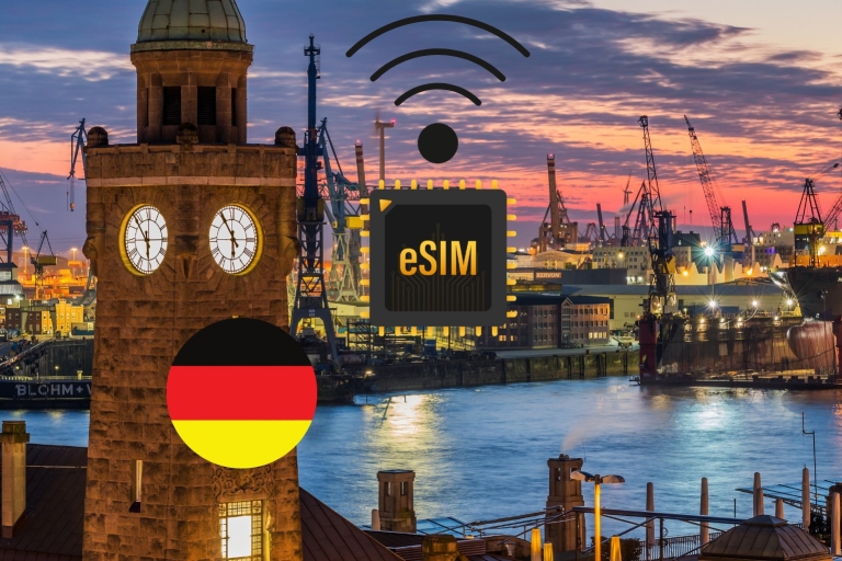 Hamburg : eSIM Internet Data Plan Germany high-speed 4G/5G Hamburg 3GB 15Days