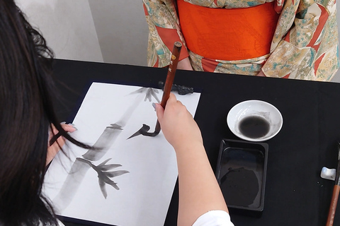 Kyoto: Sumi Ink and Brush Calligraphy Experience