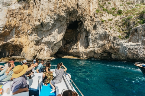 Capri: sightseeingtour per boot vanuit NapelsVanuit Ercolano/Portici/Torre del Greco met zwemmen
