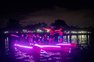 Singapur: LED-Kajak-Tour bei Nacht im Pasir Ris Park mit Muscheln