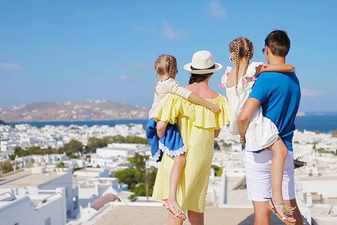 Aventure familiale en jeep à Mykonos : Ferme, vignoble et plage