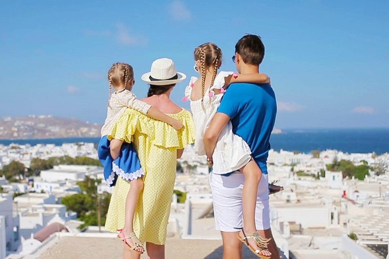 Aventure familiale en jeep à Mykonos : Ferme, vignoble et plage