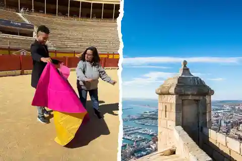 Alicante : visite guidée des arènes et du château avec transfert en taxi