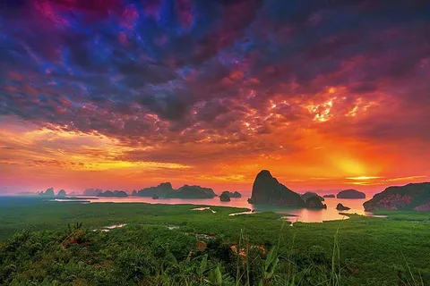 Fra Khao Lak: Premium James Bond-solnedgang og kanoeventyr