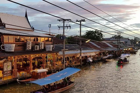 Bangkok: Private Firefly Night Cruise & Floating Market Tour
