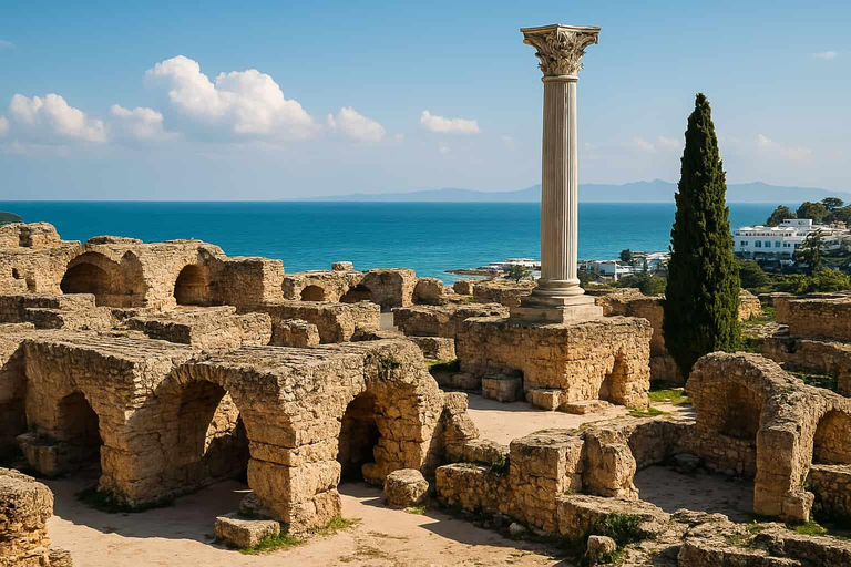 Tunis, Carthage & Sidi Bou Said Guided Tour with 3 Options Option 1: Full Day without: Lunch Tickets Carthage and Guide