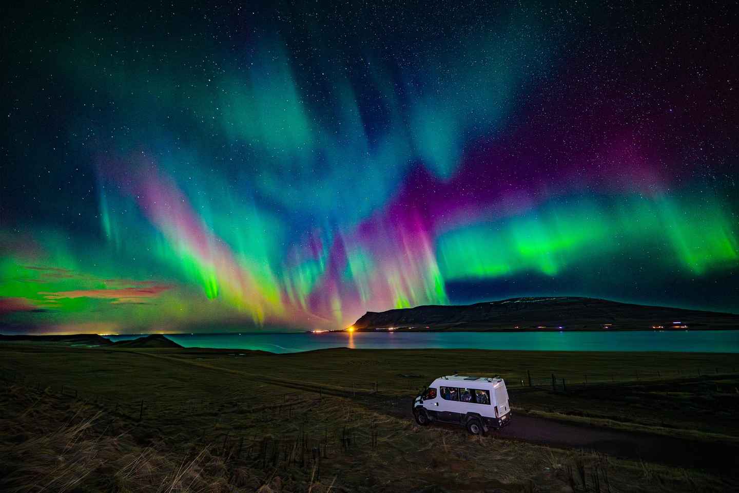 Reykjavik : Aurores Boréales en Superjeep