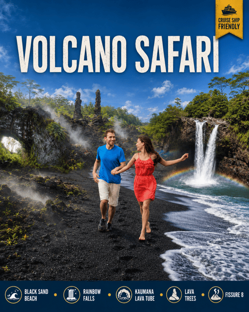 Hilo : excursion safari sur le volcan