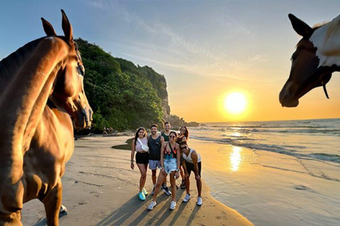 Horseback riding along the beaches of Cartagena at Sunset