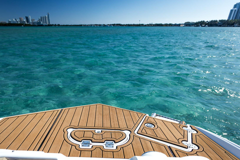 Miami: Private Tailored Sightseeing Boat Tour 1 hour Package w/o Gas & Marina Fees $70 due at Check-in