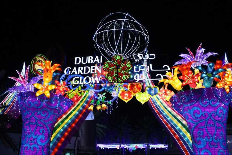 Jardin lumineux de Dubaï avec une courte visite de la ville de Dubaï en base privée