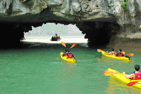Ha Long Bay Luxury Day Cruise: Caves, Island & Sunset Escape Private Tour Guide & Shared Car Transfer & Shared Cruise