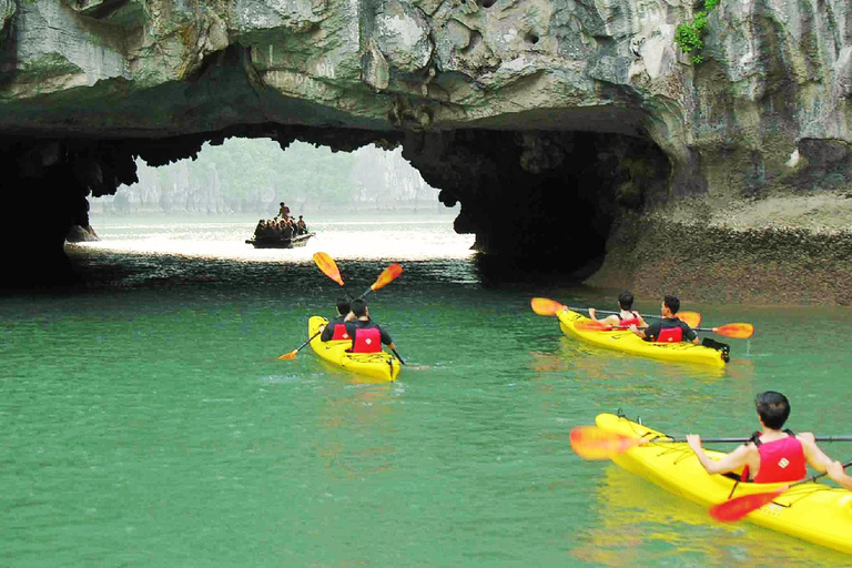 Ha Long Bay Luxury Day Cruise: Caves, Island & Sunset Escape Private Tour Guide & Shared Car Transfer & Shared Cruise
