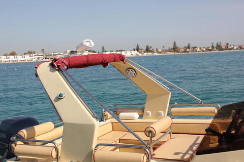 Cagliari: Boat Excursion along the Coast with a Swim and Aperitif Cagliari: Fast Boat Excursion along the Coast with Swimming and Aperitif