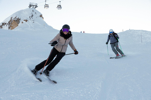 Courchevel: Całodniowy pakiet narciarski dla początkujących